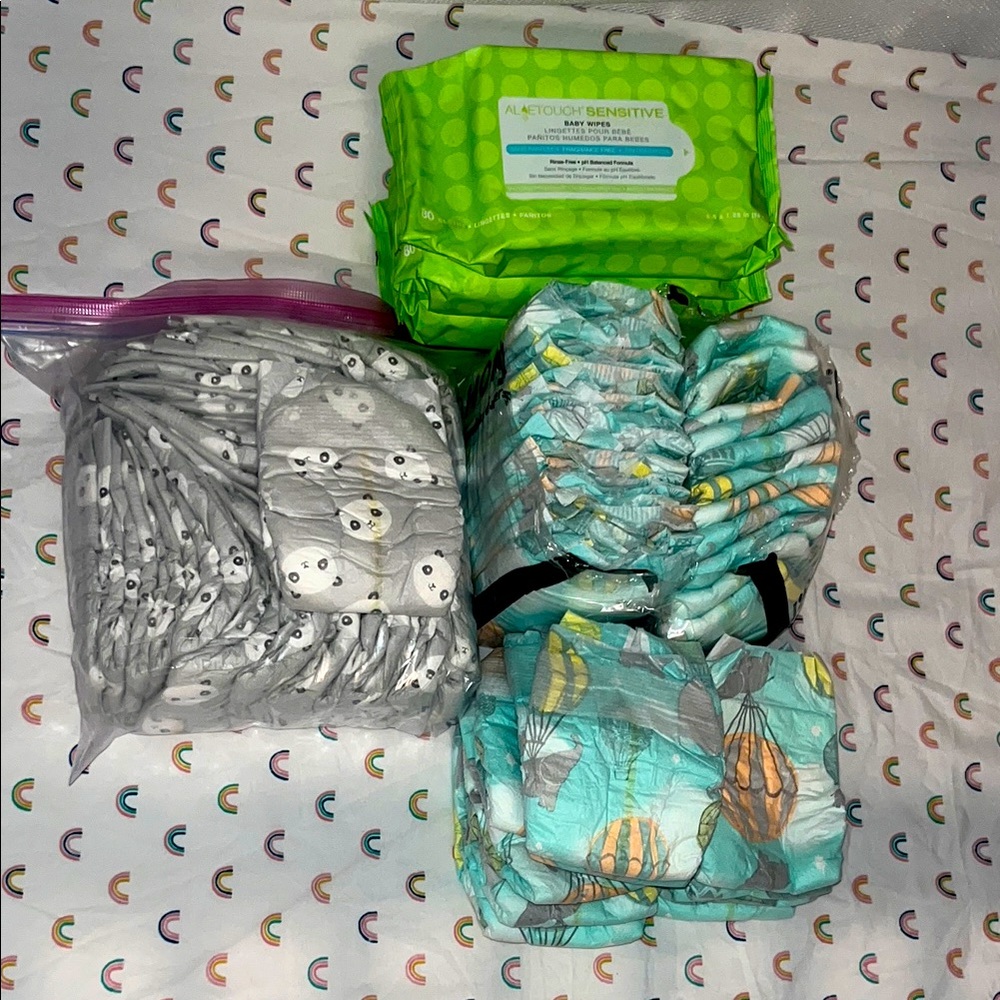 Newborn Diapers and Wipes Bundle